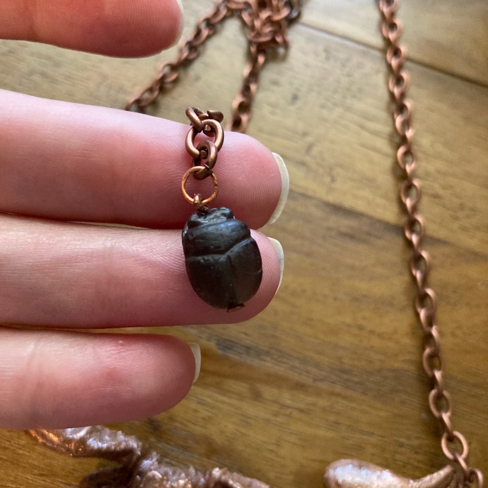 Scorpion Necklace Real Scorpio Copper Large Bib - Picture 4 of 9